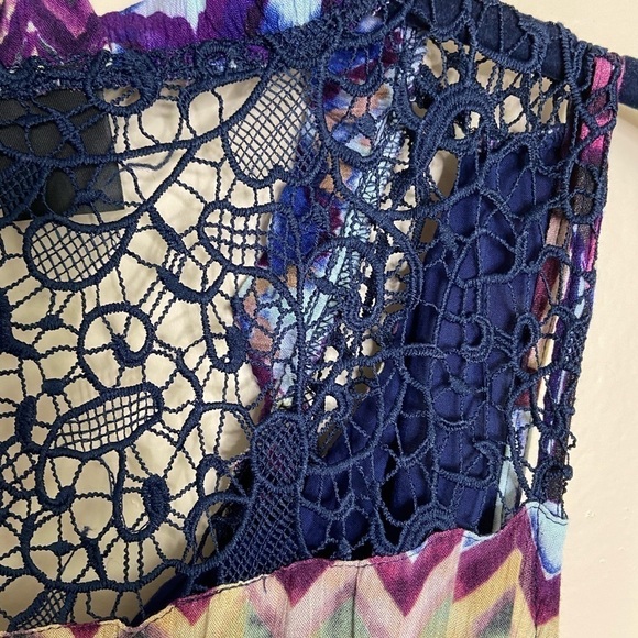 NWT Desigual Tie Dye Maxi Dress Vest Serpens size 4. Multi Color crochet - Picture 11 of 14